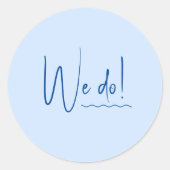 SIENNA Modernes Blue Destination Envelope Sticker (Vorderseite)