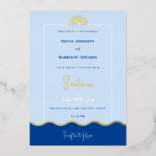 SIENNA Modernes Reiseziel Gold Foil Einladung