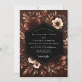 Sienna Moody Bloom Wedding Einladung (Vorderseite)