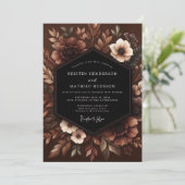 Sienna Moody Bloom Wedding Einladung (Stehend Vorderseite)
