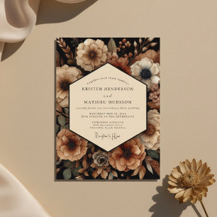 Sienna Moody Botanische Romantische Hochzeit Einladung