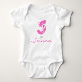 Sienna Name Reveal Blumenbrief S Rosa Blume Baby Strampler