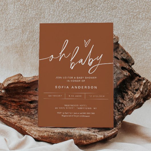 SIENNA Oh Baby Dusche Einladung