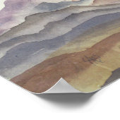 Sienna Ridges Wasserfarbe Landschaft Print Poster (Ecke)