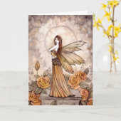 Sienna Rose Fairy Card by Molly Harrison Karte (Gelbe Blume)