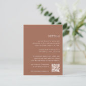 Sienna Rust | Details zur Hochzeit Begleitkarte (Stehend Vorderseite)