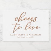 Sienna Script Wedding Gefallen an Liebe Custom Min Schaumweinetikett (Einzelnes Label)