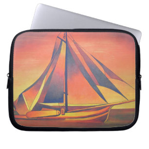 Sienna Segeln bei Sonnenuntergang Laptopschutzhülle