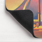 Sienna Segeln bei Sonnenuntergang Mousepad (Ecke)