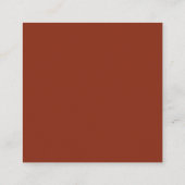 Sienna Square Business Card Quadratische Visitenkarte (Rückseite)