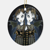 "Sienna-u. Celeste" Keramik Ornament (Links)