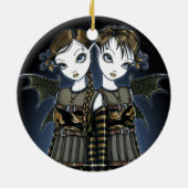 "Sienna-u. Celeste" Keramik Ornament (Hinten)