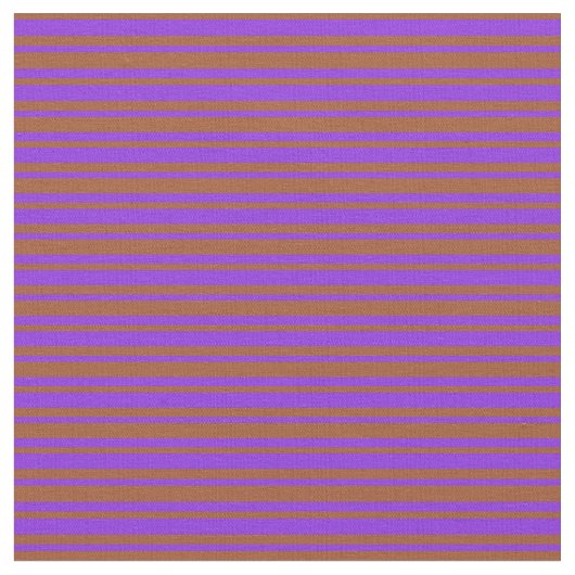 Sienna und Lila Streifenmuster Stoff (Nahaufnahme)