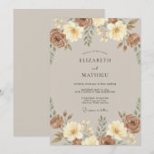 Sienna Warme Boho-Hochzeit Einladung (Vorne/Hinten)