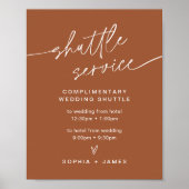 SIENNA Wedding Shuttle Service-Zeichen Poster (Vorne)