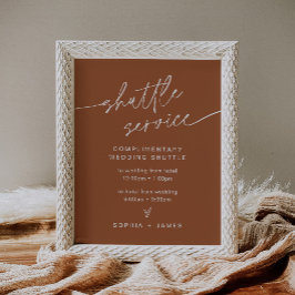 SIENNA Wedding Shuttle Service-Zeichen Poster