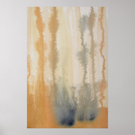 Sienna Wilds Watercolor Abstrakt Poster (Vorne)