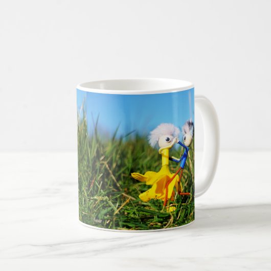 Sierlijk dansend actief Fubby poppetjes stel. Kaffeetasse (VorderseiteRechts)
