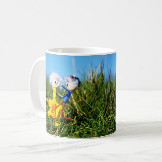 Sierlijk dansend actief Fubby poppetjes stel. Kaffeetasse (Vorderseite Links)