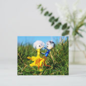 Sierlijk dansend actief Fubby poppetjes stel. Postkarte (Stehend Vorderseite)