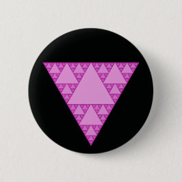 Sierpinski-Dreieck als rosa Dreieck LGBTQ+ Button
