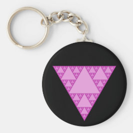 Sierpinski-Dreieck als rosa Dreieck LGBTQ+ Schlüsselanhänger