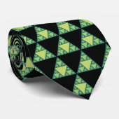 Sierpinski-Dreieck in grünen Farbtönen Krawatte (Gerollt)
