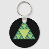 Sierpinski-Dreieck in grünen Farbtönen Schlüsselanhänger (Vorderseite)