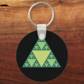 Sierpinski-Dreieck in grünen Farbtönen Schlüsselanhänger (Vorderseite)