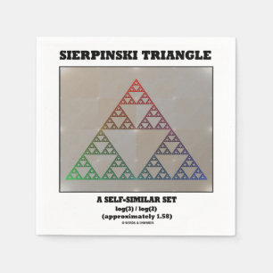 Sierpinski-Dreieck (selbstähnliches Fraktal) Serviette