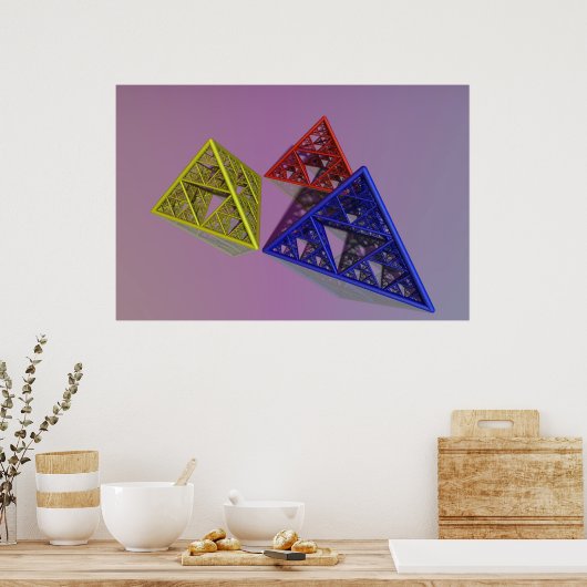 Sierpinski Pyriamids Poster (Küche)