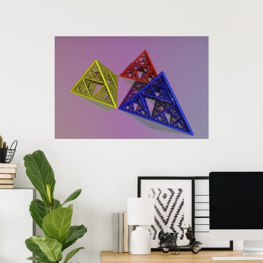 Sierpinski Pyriamids Poster (Heimbüro)
