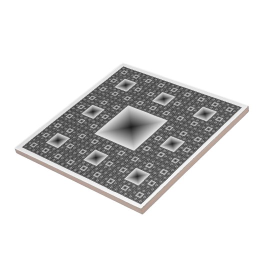 Sierpiński Teppich-Fraktal Fliese (Seite)