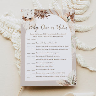 SIERRA Baby über oder unter Babydusche Spielkarte Einladung