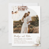 SIERRA Bohemisch Arch Foto Engagement Party Einladung (Vorderseite)