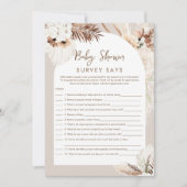 SIERRA Bohemisch Baby Showdusche Feud Game Card Einladung (Vorderseite)