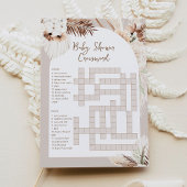SIERRA Bohemisch Baby Showword Crossword Game Card Einladung