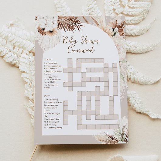 SIERRA Bohemisch Baby Showword Crossword Game Card Einladung
