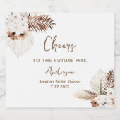 SIERRA Bohemisch Brautparty Mini Schaumweinetikett (Einzelnes Label)