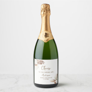 SIERRA Bohemisch Brautparty Mini Schaumweinetikett