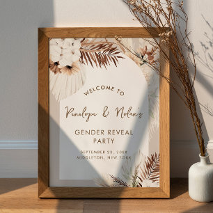 SIERRA Bohemisch Gender Reveal Begrüßungszeichen Poster