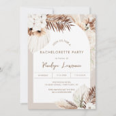 SIERRA Bohemisch getrockneter Palm Junggeselinnen- Einladung (Vorderseite)
