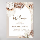 SIERRA Bohemisch Wedding Welcome Poster-Sign Poster (Vorne)