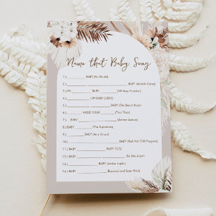 SIERRA Bohemischer Name, dass Baby Song Game Card Einladung