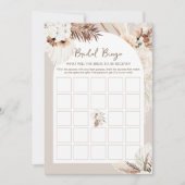 SIERRA Bohemisches Brautparty Bingokarte Einladung (Vorderseite)