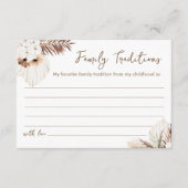 SIERRA Boho Familie Traditionen Baby Duschkarte Begleitkarte (Vorderseite)