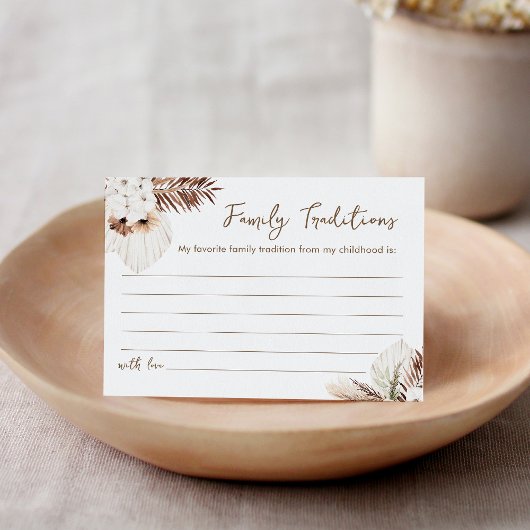 SIERRA Boho Familie Traditionen Baby Duschkarte Begleitkarte