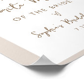 SIERRA Boho Favorite Memory Brautparty Signing Poster (Ecke)