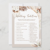 SIERRA Boho Hochzeiten Traditionen Brautparty Game Einladung (Vorderseite)