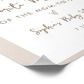 SIERRA Boho mit dem Logo "Favorite Memory Baby Sho Poster (Ecke)